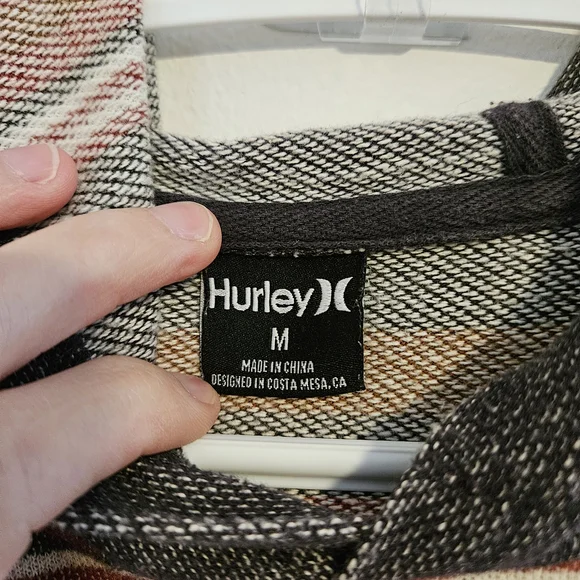 Hurley Multicolor Striped Knit Sweater Hoodie - Picture 2 of 4